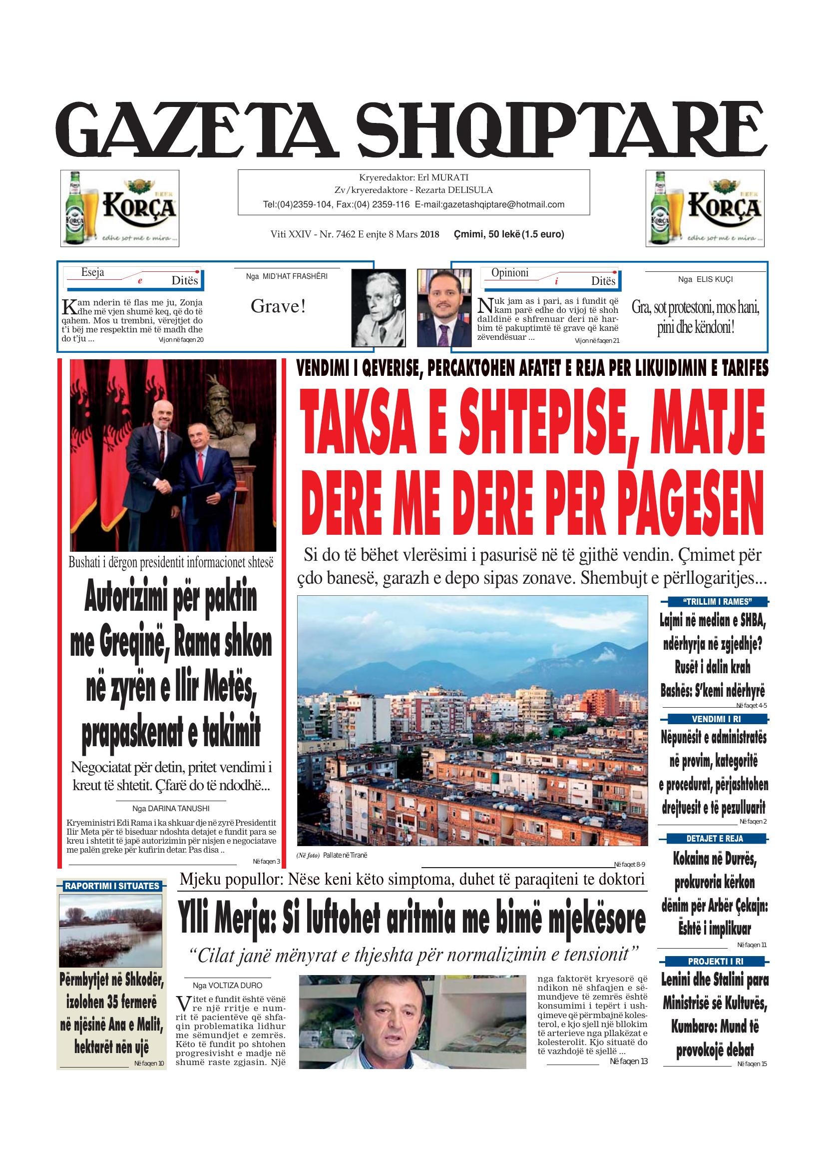 Gazeta Shqiptare 2018-03-08